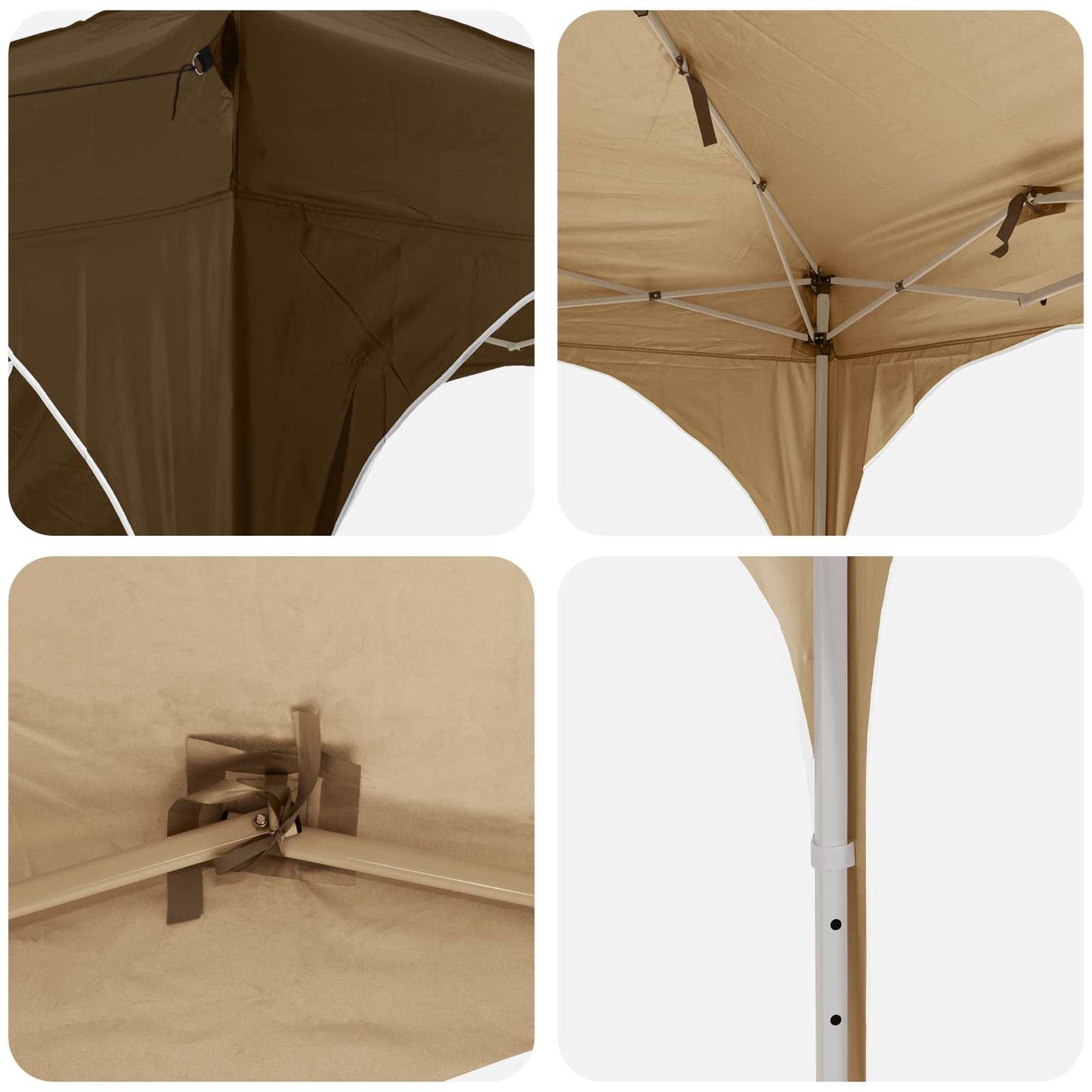 Pop-up Partyzelt Taupe 575 x 288 x 245 cm Oxford-Stoff