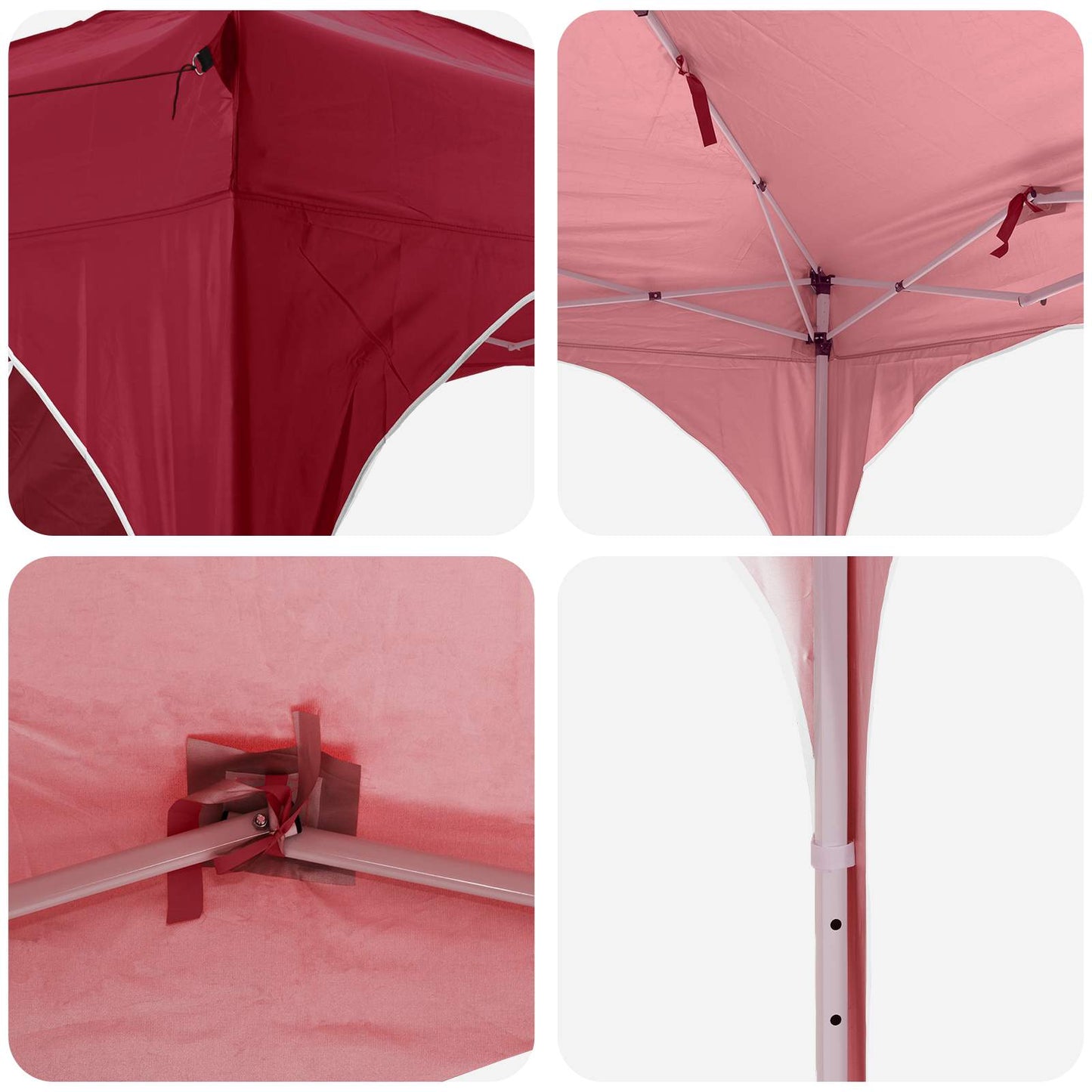 Pop-up Partyzelt Bordeauxrot 575 x 288 x 245 cm Oxford-Stoff