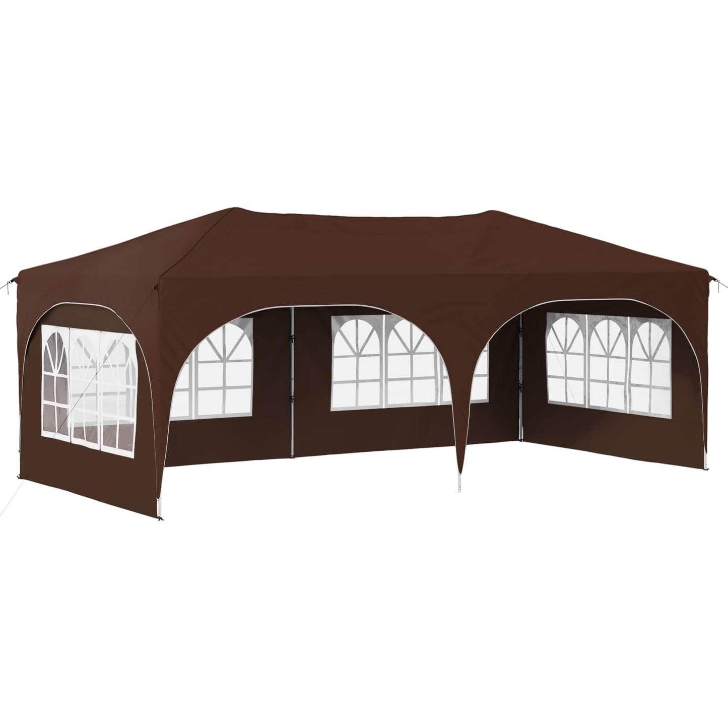Pop-up Partyzelt Braun 575 x 288 x 245 cm Oxford-Stoff