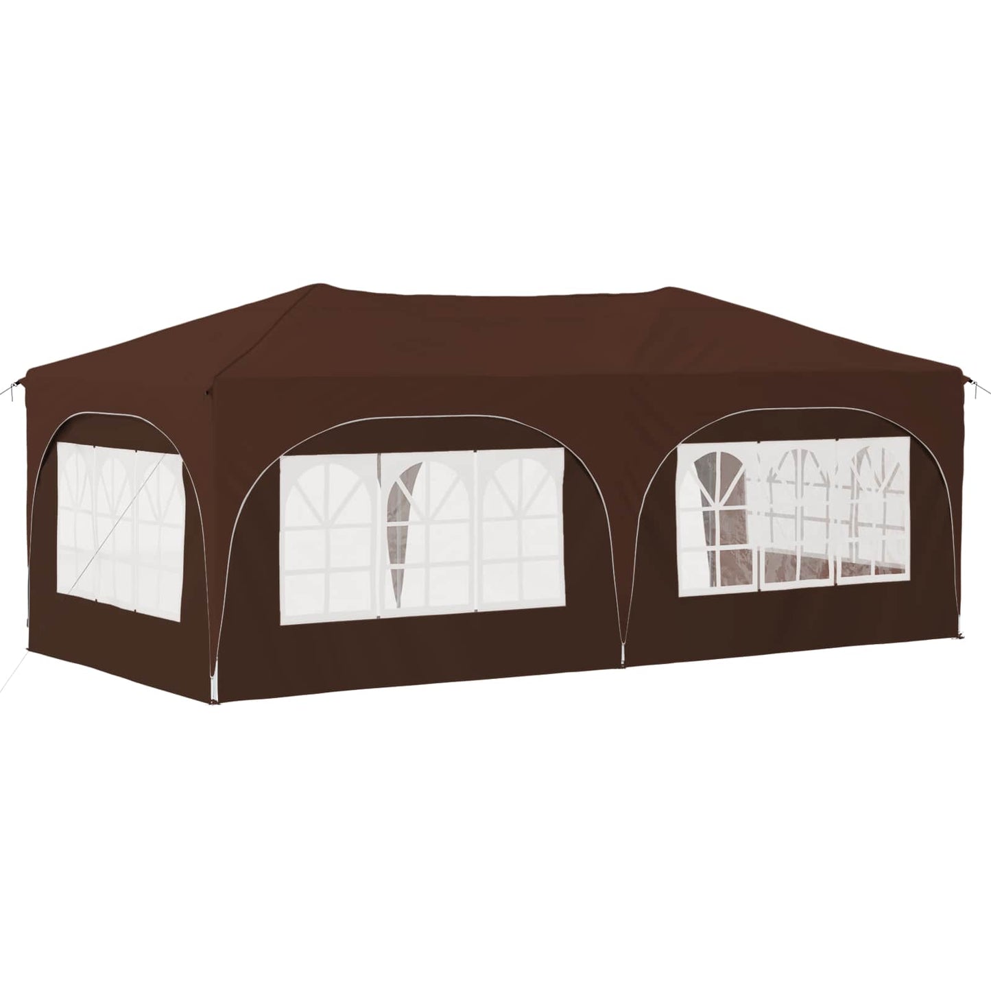 Pop-up Partyzelt Braun 575 x 288 x 245 cm Oxford-Stoff