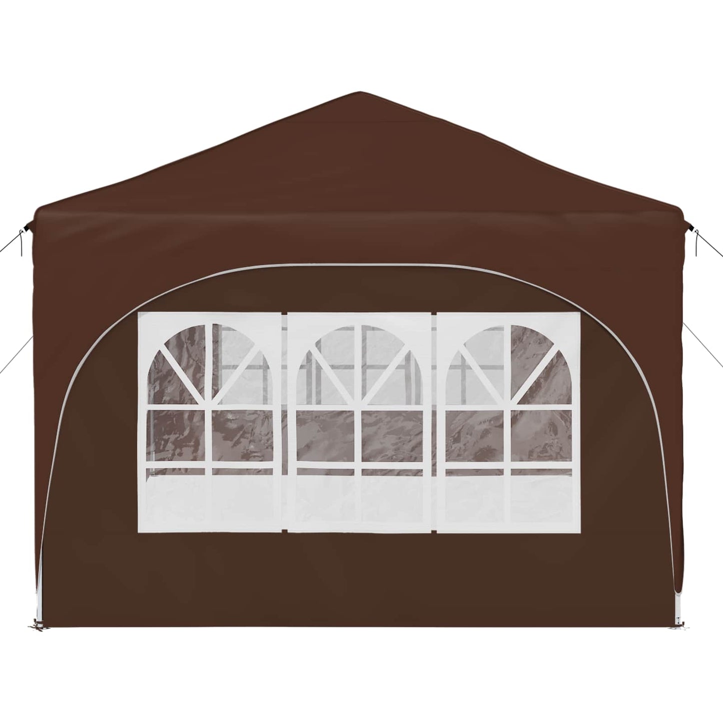 Pop-up Partyzelt Braun 575 x 288 x 245 cm Oxford-Stoff