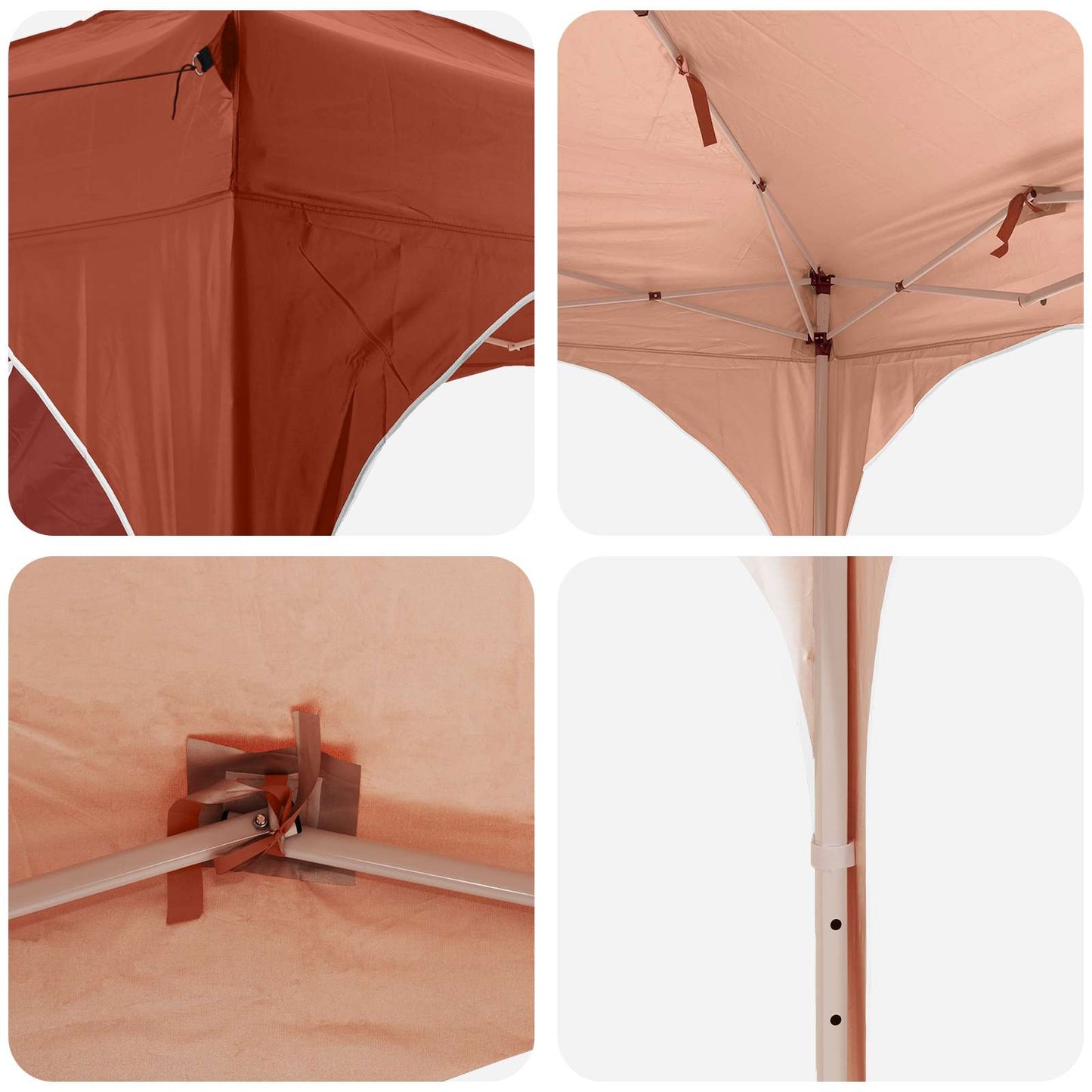 Pop-up Partyzelt Terrakotta 575 x 288 x 245 cm Oxford-Stoff