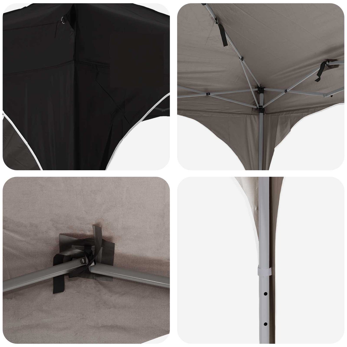 Pop-up Partyzelt Schwarz 575 x 288 x 245 cm Oxford-Stoff