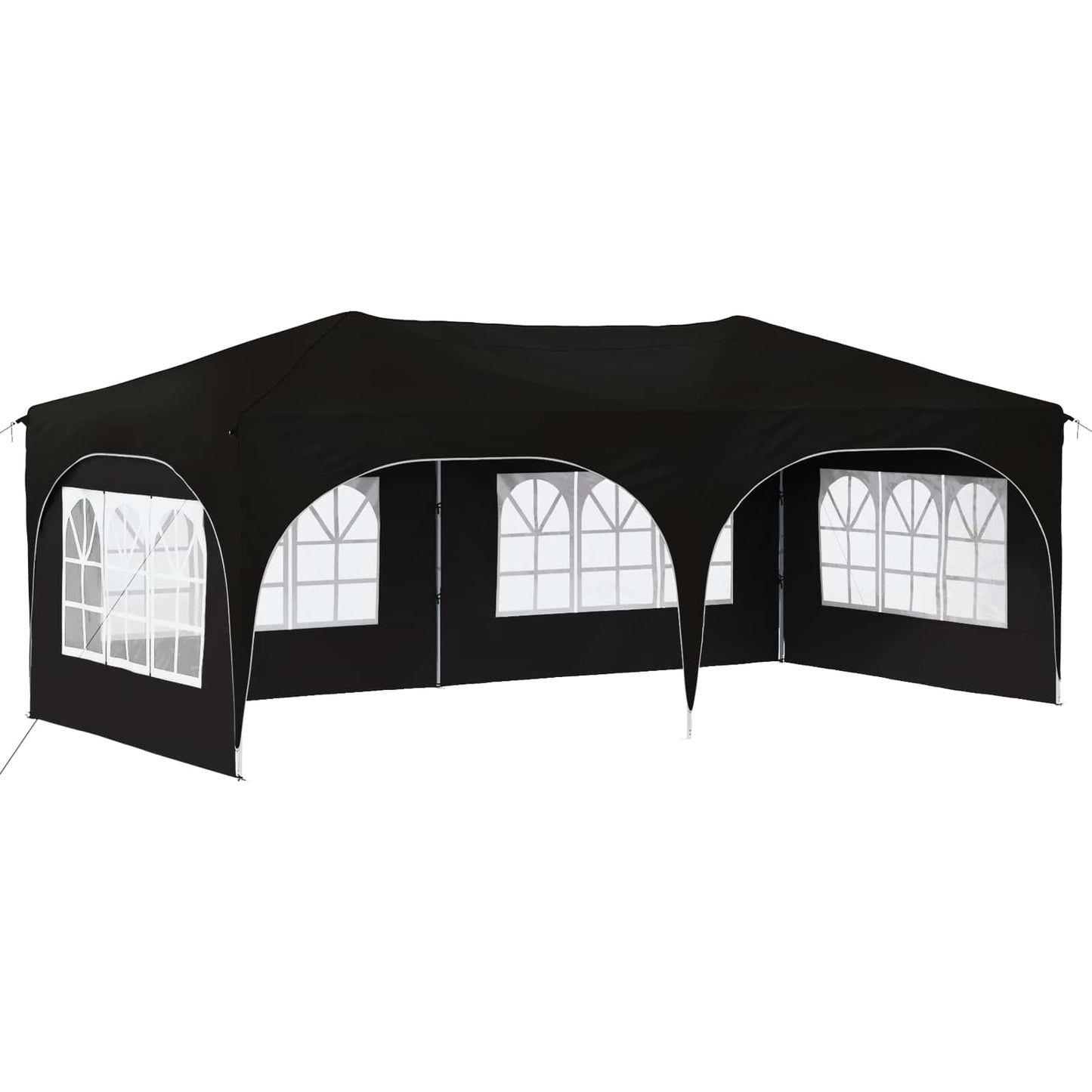 Pop-up Partyzelt Schwarz 575 x 288 x 245 cm Oxford-Stoff