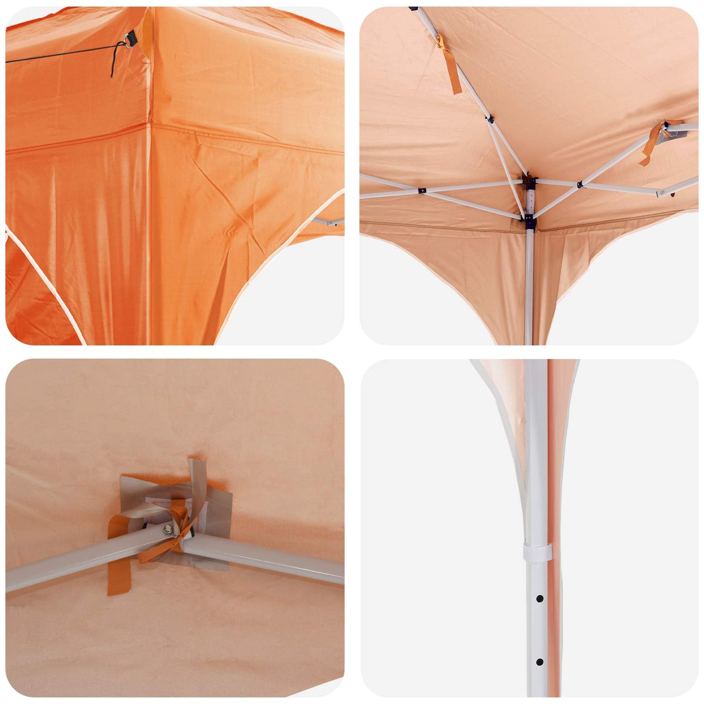 Pop-up Partyzelt Orange 575 x 288 x 245 cm Oxford-Stoff