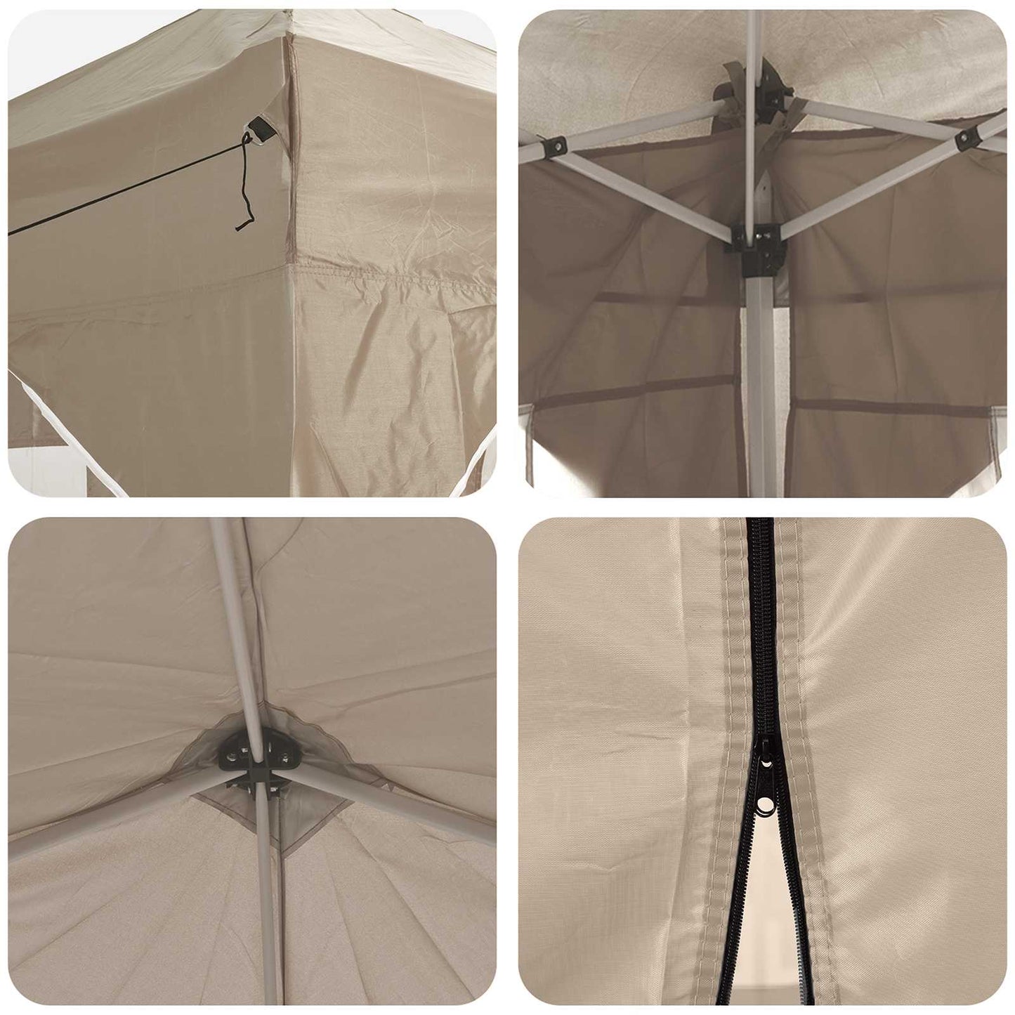Pop-up Partyzelt Creme 575 x 288 x 245 cm Oxford-Stoff