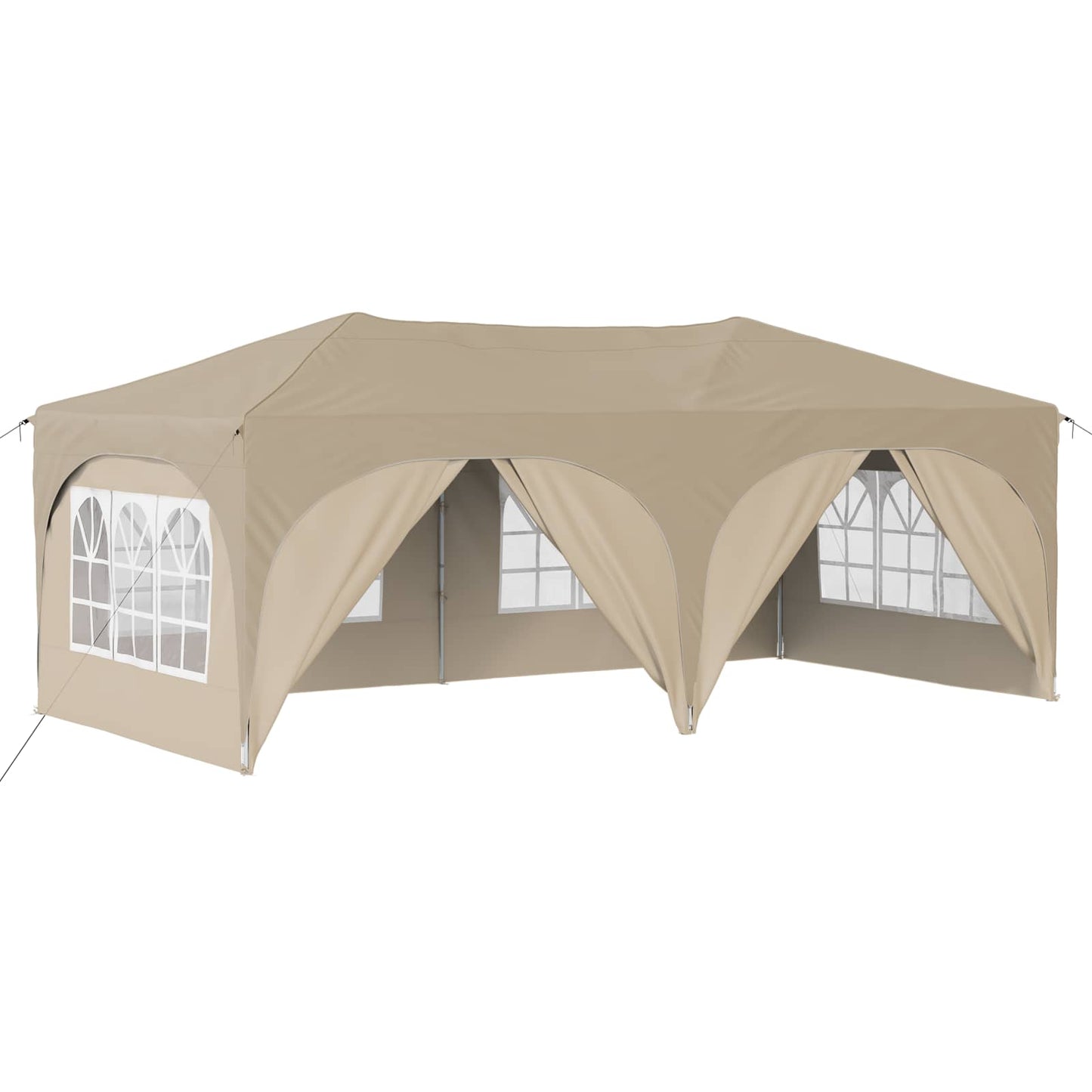 Pop-up Partyzelt Creme 575 x 288 x 245 cm Oxford-Stoff