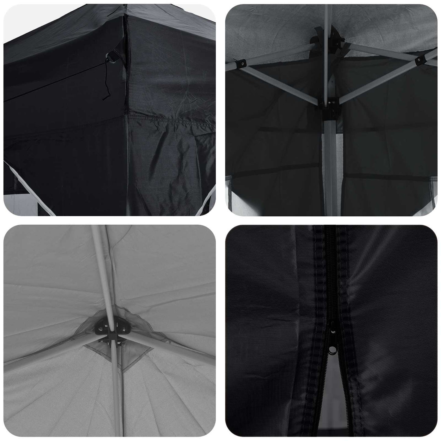 Pop-up Partyzelt Anthrazit 575 x 288 x 245 cm Oxford-Stoff