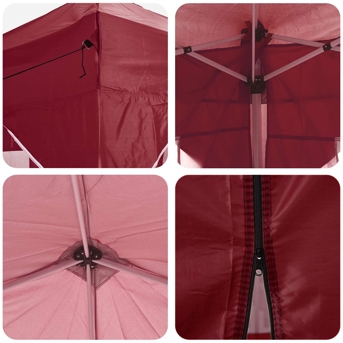 Pop-up Partyzelt Bordeauxrot 575 x 288 x 245 cm Oxford-Stoff
