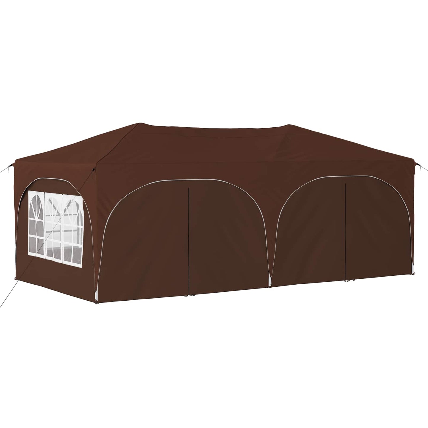 Pop-up Partyzelt Braun 575 x 288 x 245 cm Oxford-Stoff