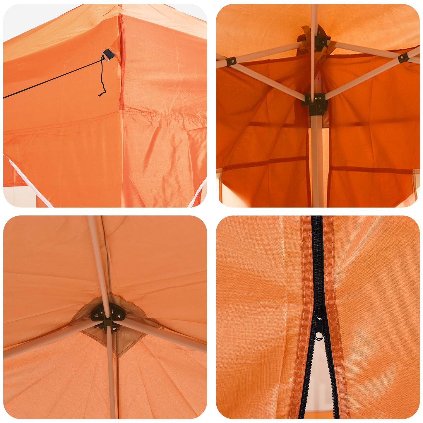 Pop-up Partyzelt Orange 575 x 288 x 245 cm Oxford-Stoff