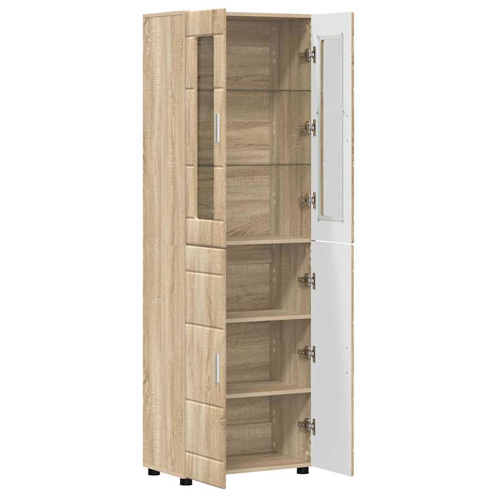 Highboard FLORIN Sonoma-Eiche 60 x 35 x 182 cm Holzwerkstoff
