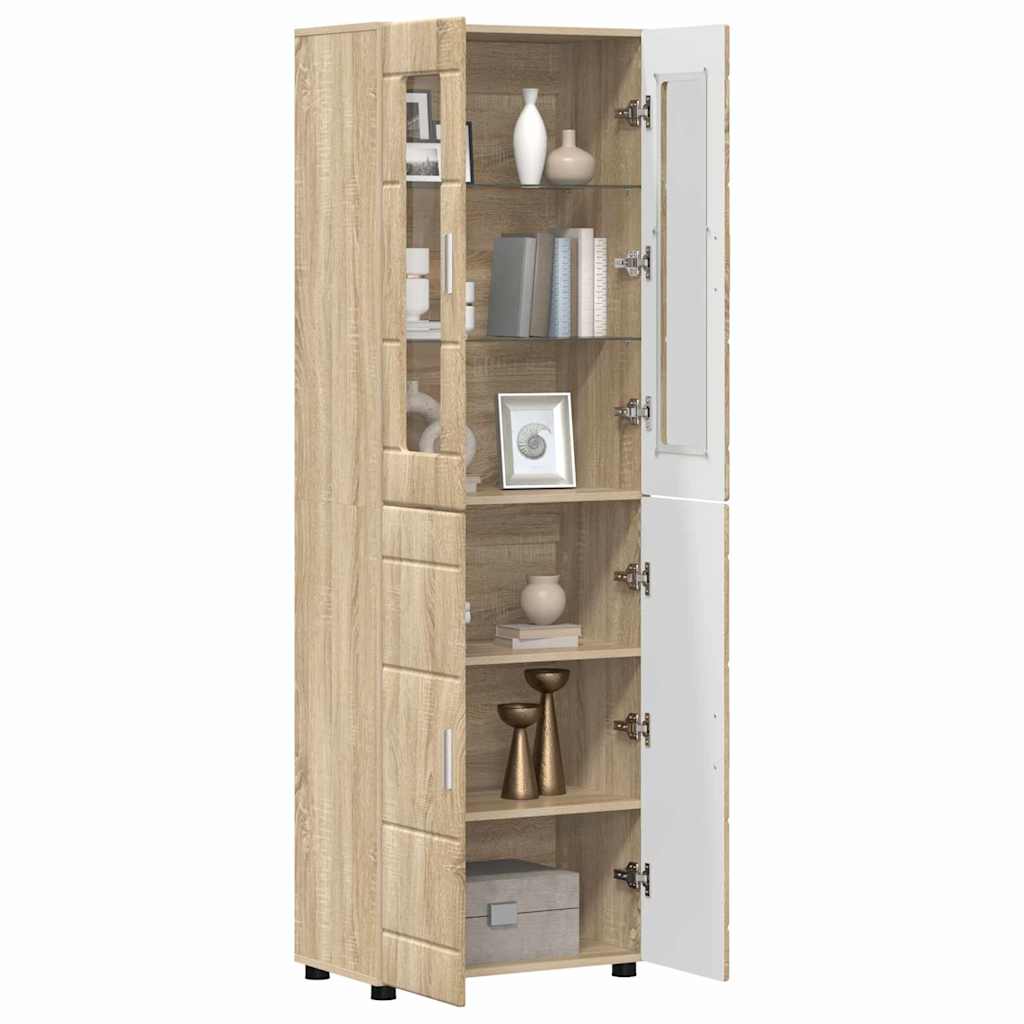 Highboard FLORIN Sonoma-Eiche 60 x 35 x 182 cm Holzwerkstoff