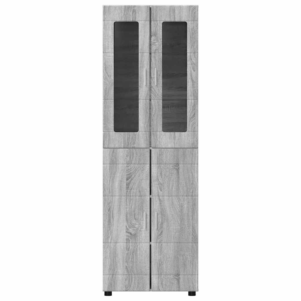 Highboard FLORIN Graues Sonoma 60 x 35 x 182 cm Holzwerkstoff