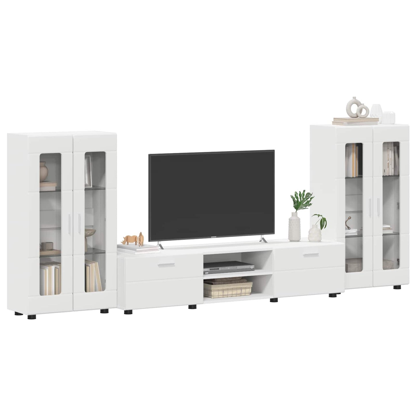 TV-Schrankset mit Schubladen FLORIN 3 pcs Weiß Holzwerkstoff