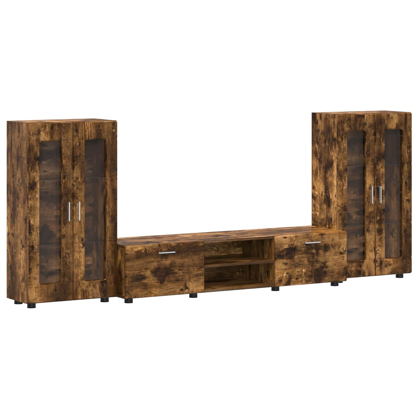 TV-Schrankset FLORIN 3 pcs Geräucherte Eiche Holzwerkstoff