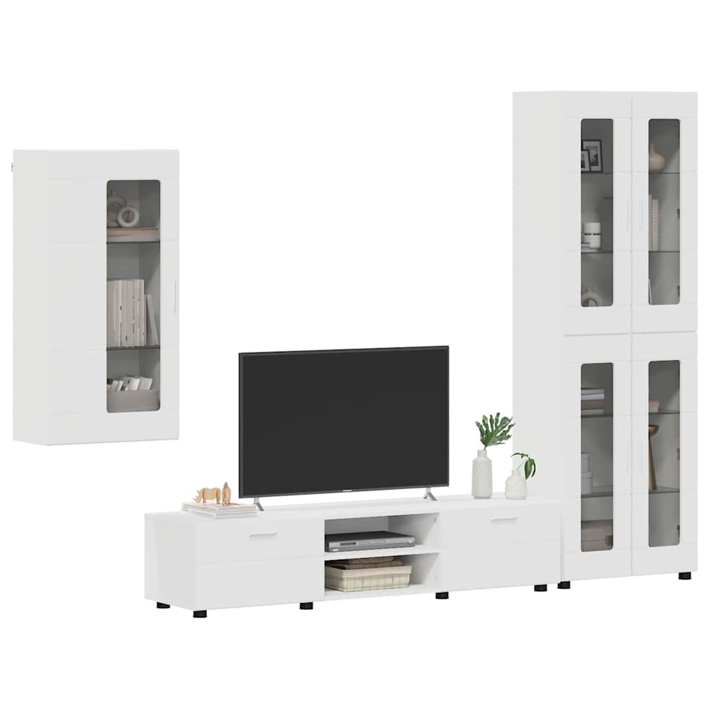 TV-Schrankset mit Schubladen FLORIN 3 pcs Weiß Holzwerkstoff