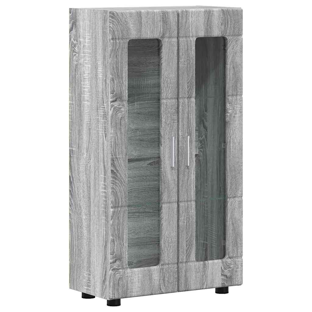 TV-Schrankset mit Tür FLORIN 3 pcs Graues Sonoma Holzwerkstoff