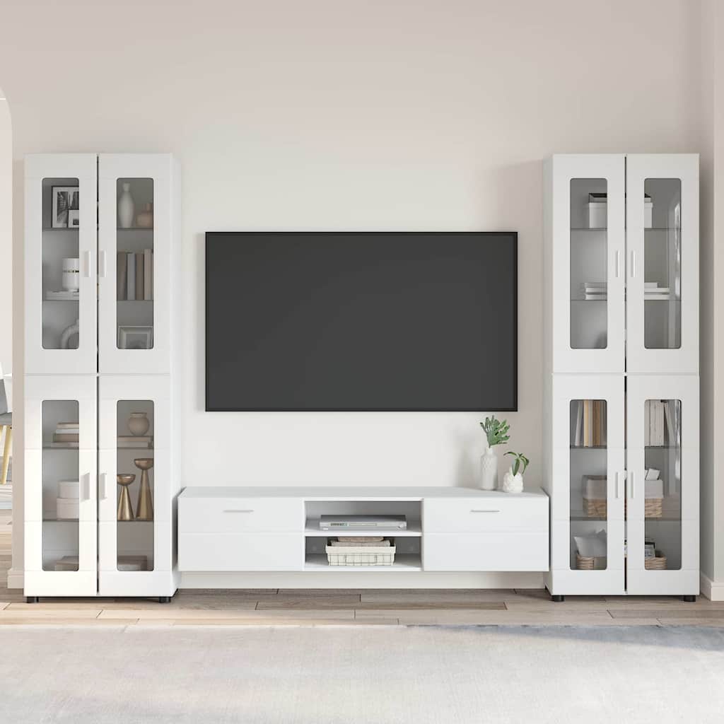 TV-Schrankset mit Schubladen FLORIN 3 pcs Weiß Holzwerkstoff