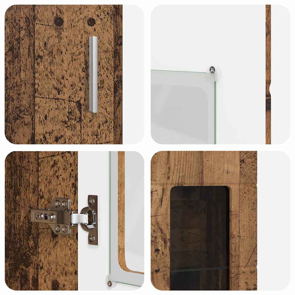 TV-Schrankset mit Schubladen FLORIN 3 pcs Altholz Holzwerkstoff