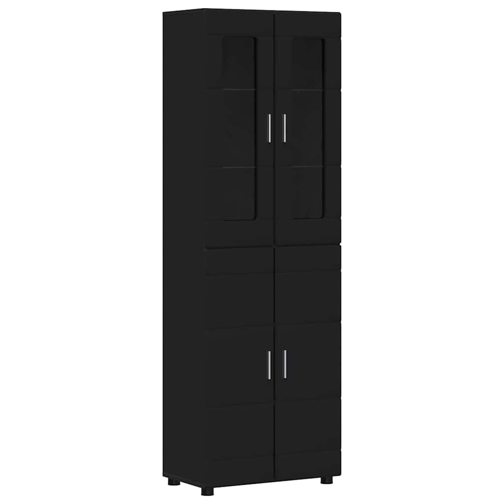 TV-Schrankset mit Schubladen FLORIN 3 pcs Schwarz Holzwerkstoff