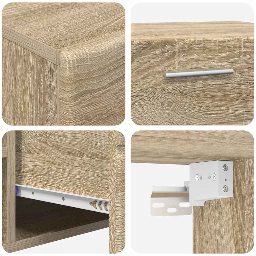 TV-Schrankset mit Regal FLORIN 3 pcs Sonoma-Eiche Holzwerkstoff