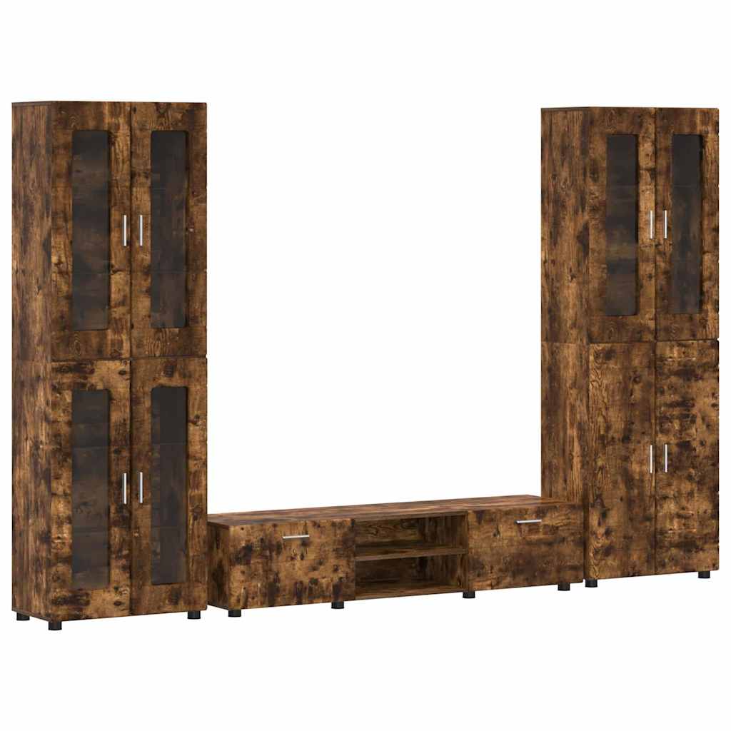 TV-Schrankset FLORIN 3 pcs Geräucherte Eiche Holzwerkstoff