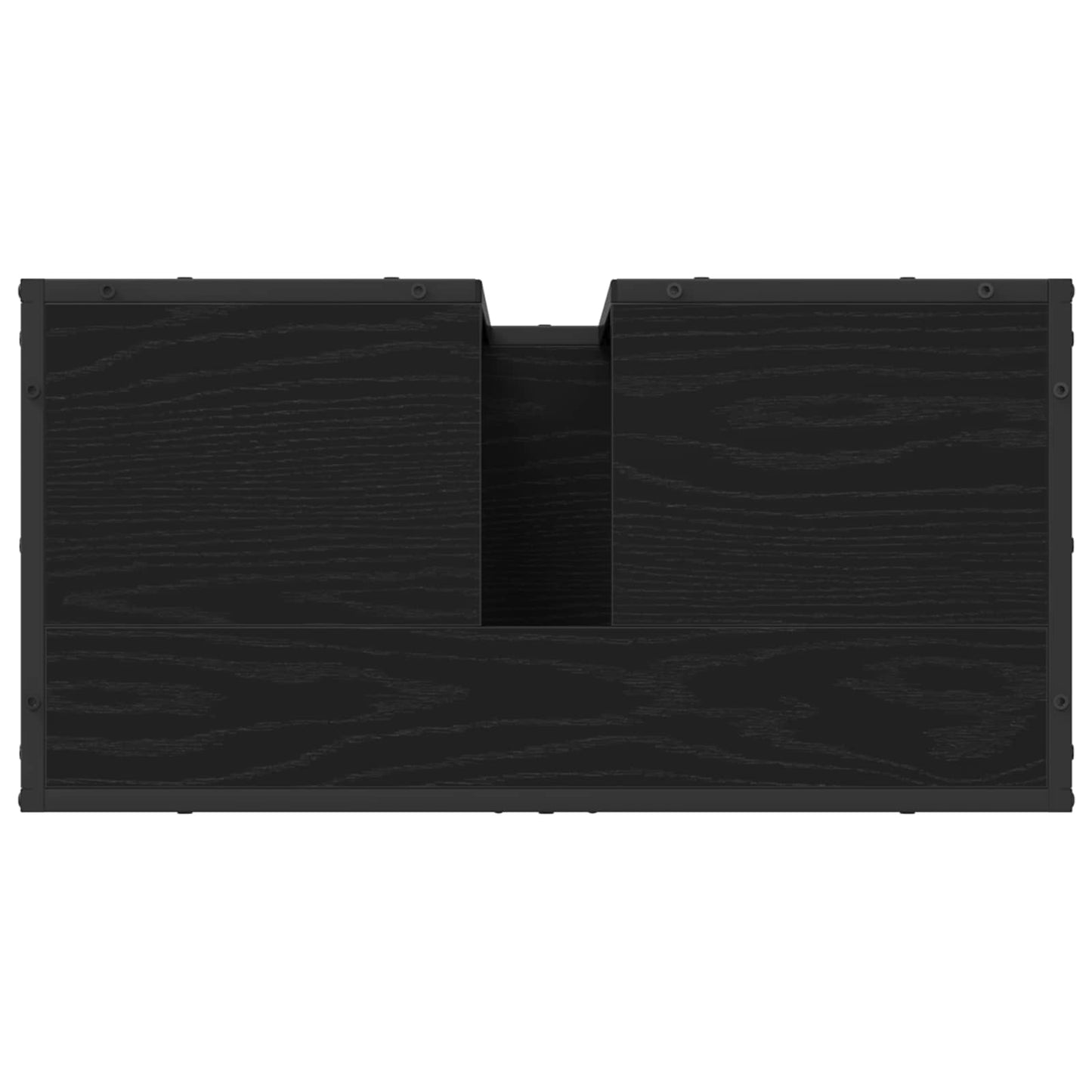 Badezimmermöbel-Set 2 pcs Schwarz Eichen-Optik Holzwerkstoff
