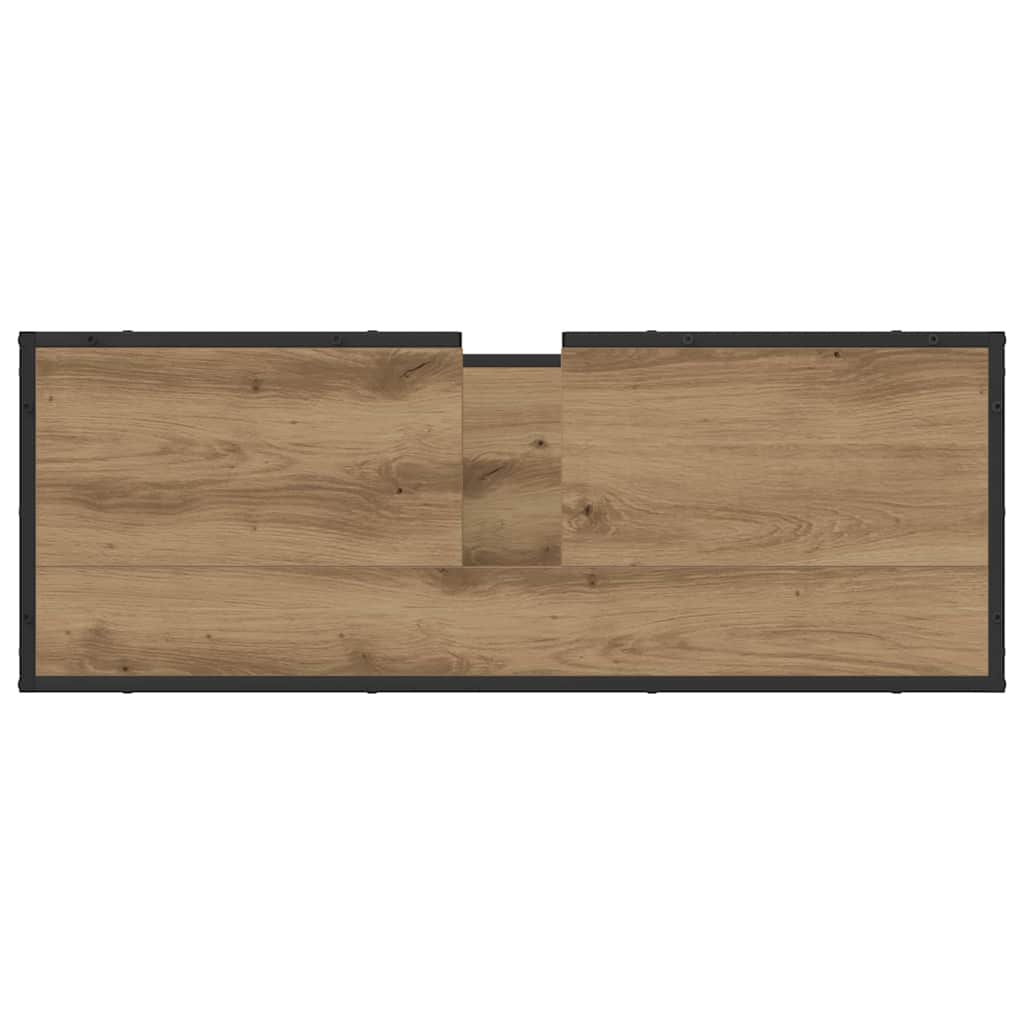 Badezimmermöbel-Set mit Regal 3 pcs Artisan-Eiche Holzwerkstoff