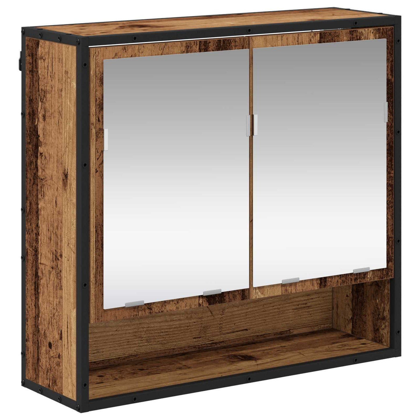Badezimmermöbel-Set mit Regal 2 pcs Altholz Holzwerkstoff