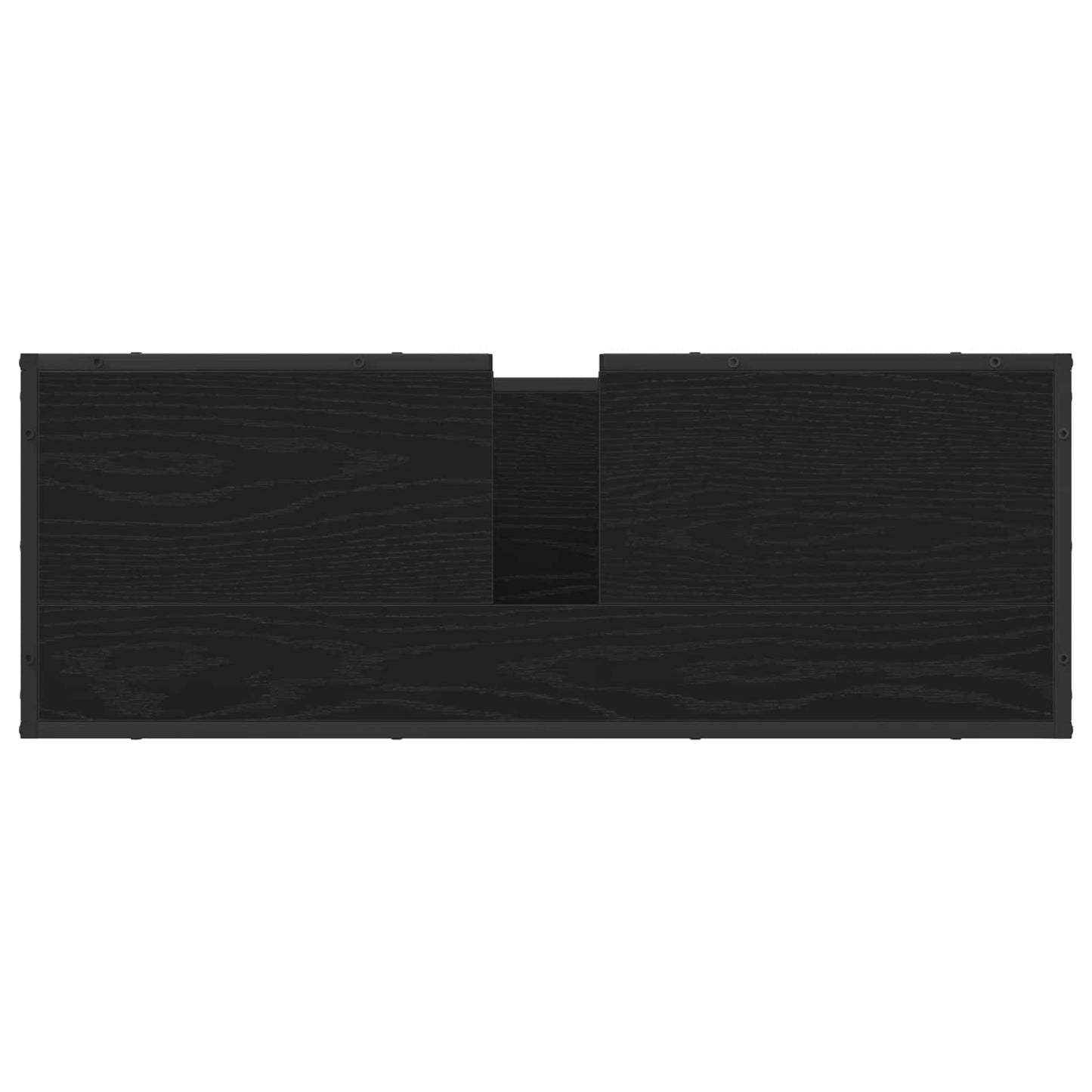 Badezimmermöbel-Set 2 pcs Schwarz Eichen-Optik Holzwerkstoff