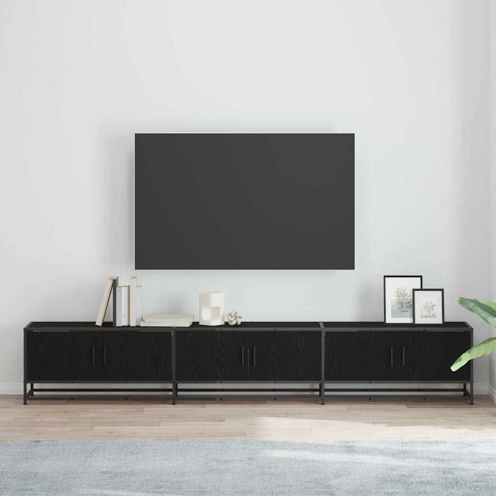 TV-Einheiten 2 pcs Schwarz Eichen-Optik 240 x 35 x 41 cm