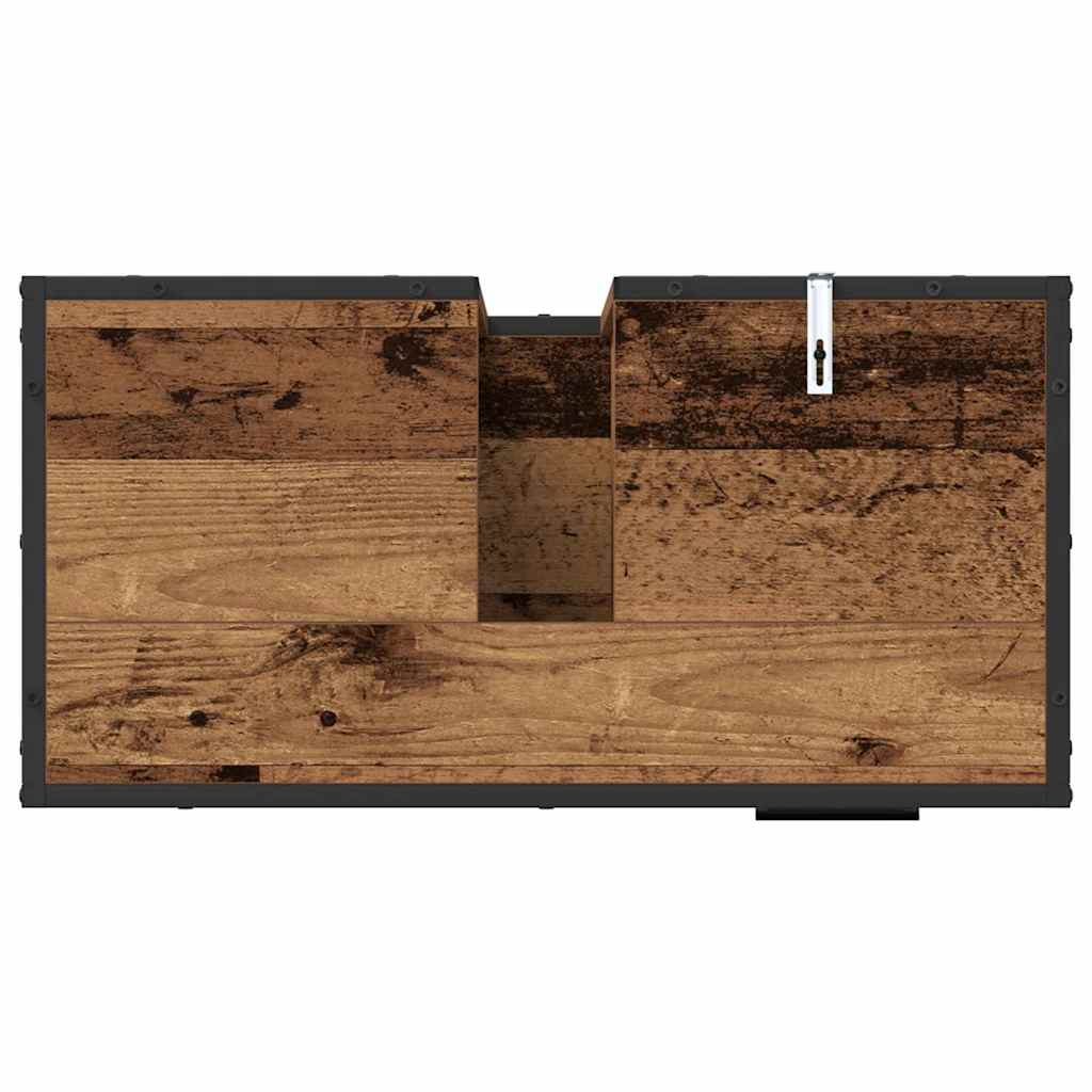 Badezimmermöbel-Set mit Schubladen 4 pcs Altholz Holzwerkstoff