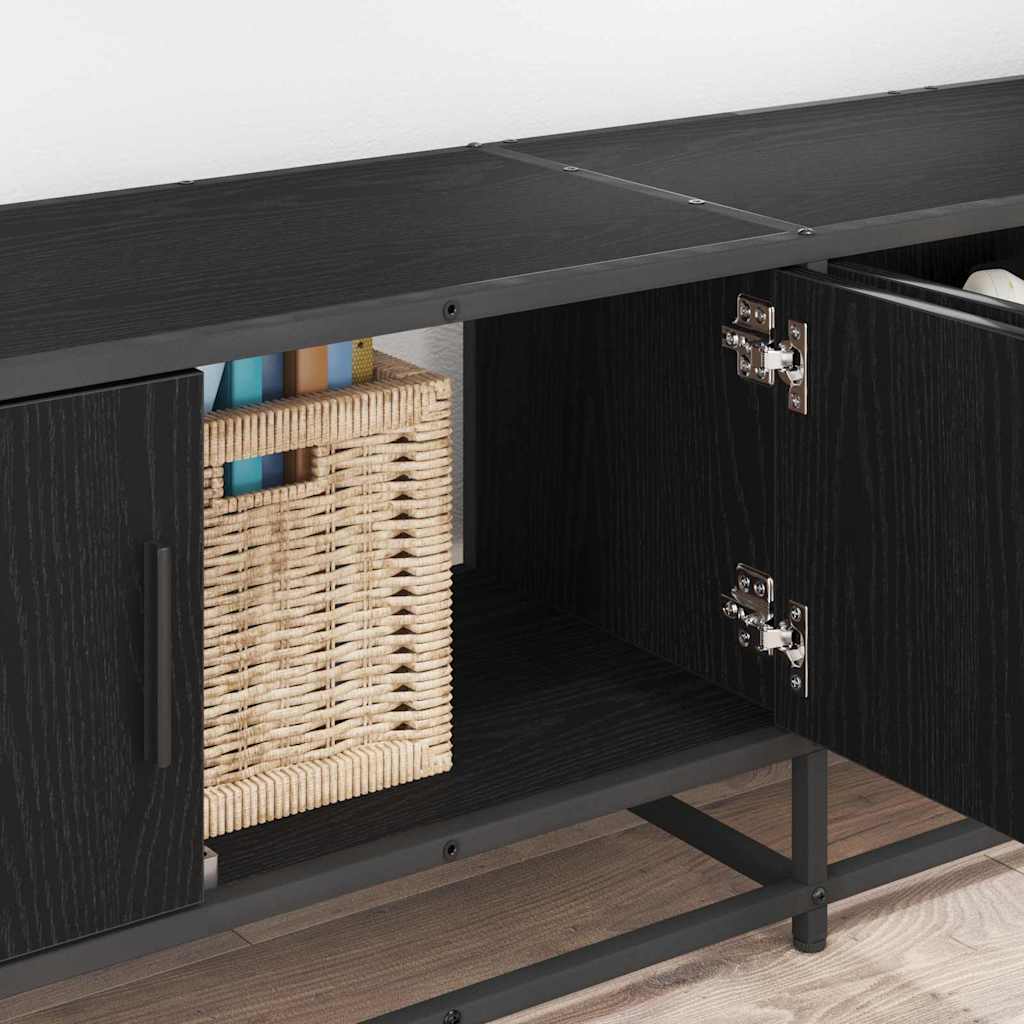 TV-Einheiten 2 pcs Schwarz Eichen-Optik 210 x 35 x 41 cm