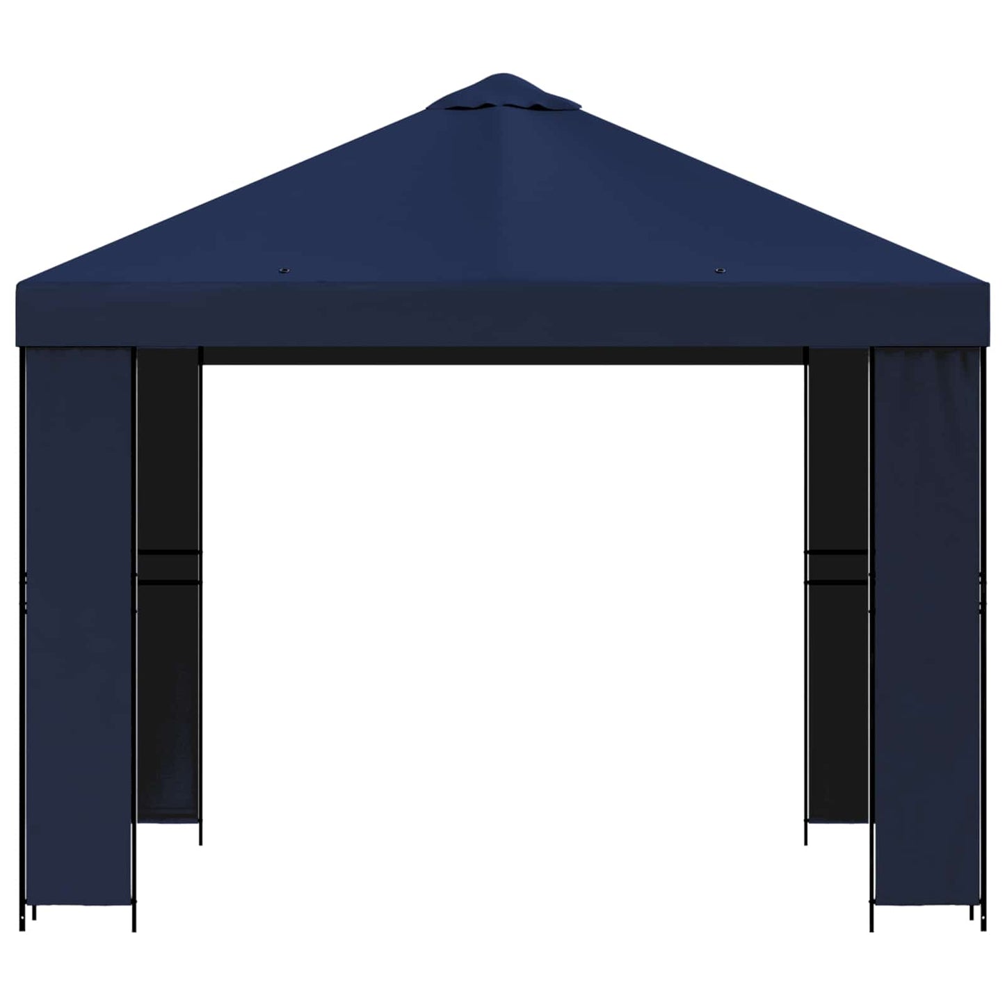 Pavillon 3 x 3 m Blau Polyester und Stahl 190