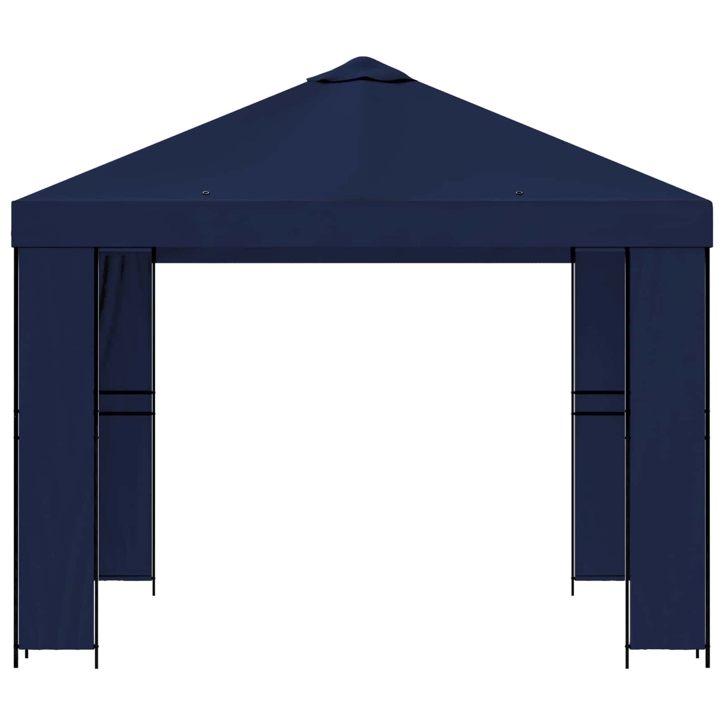 Pavillon 3 x 3 m Blau Polyester und Stahl 190