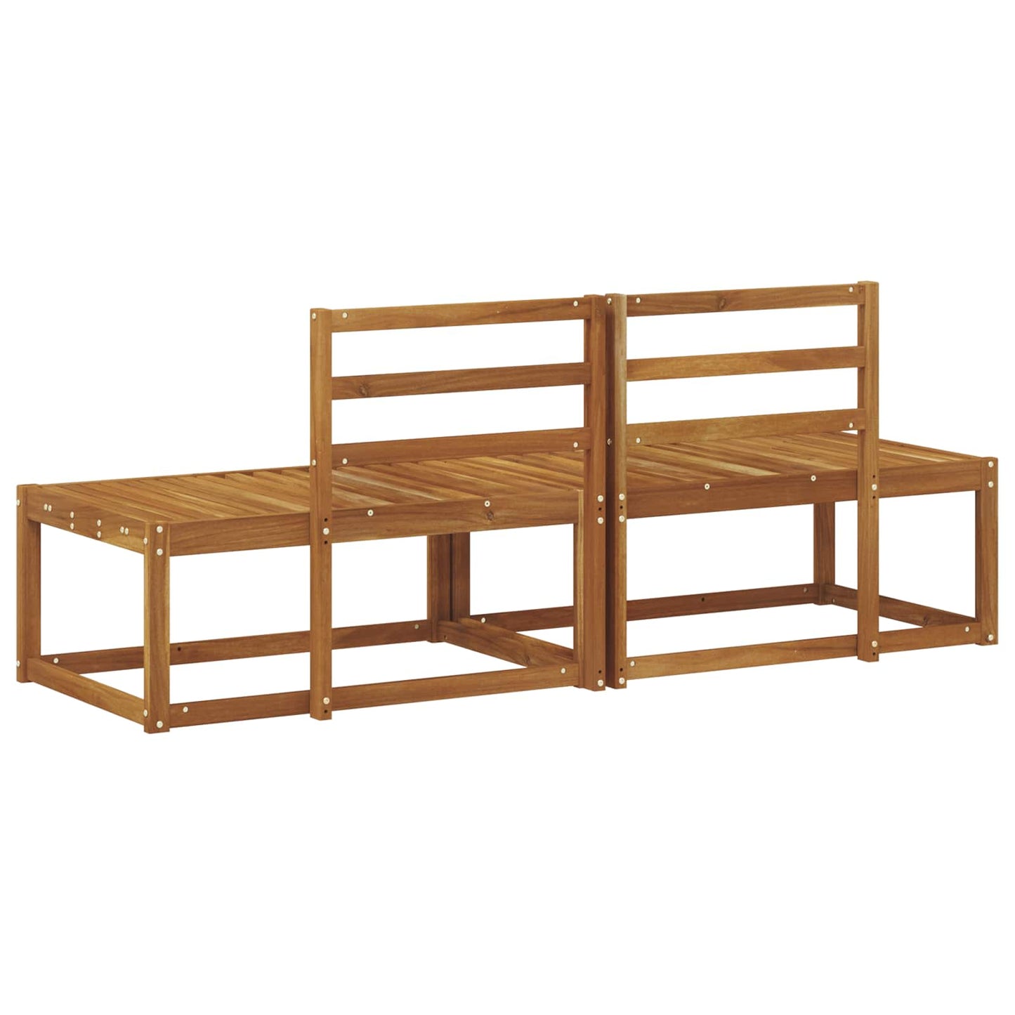 Outdoor End Sofa 2 Stück Natur 182,5 x 63 x 73 cm