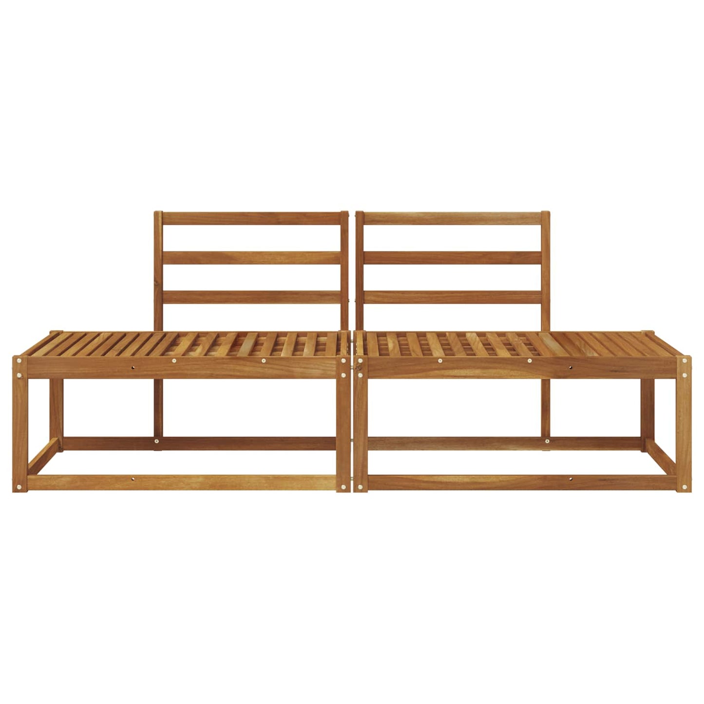 Outdoor End Sofa 2 Stück Natur 182,5 x 63 x 73 cm