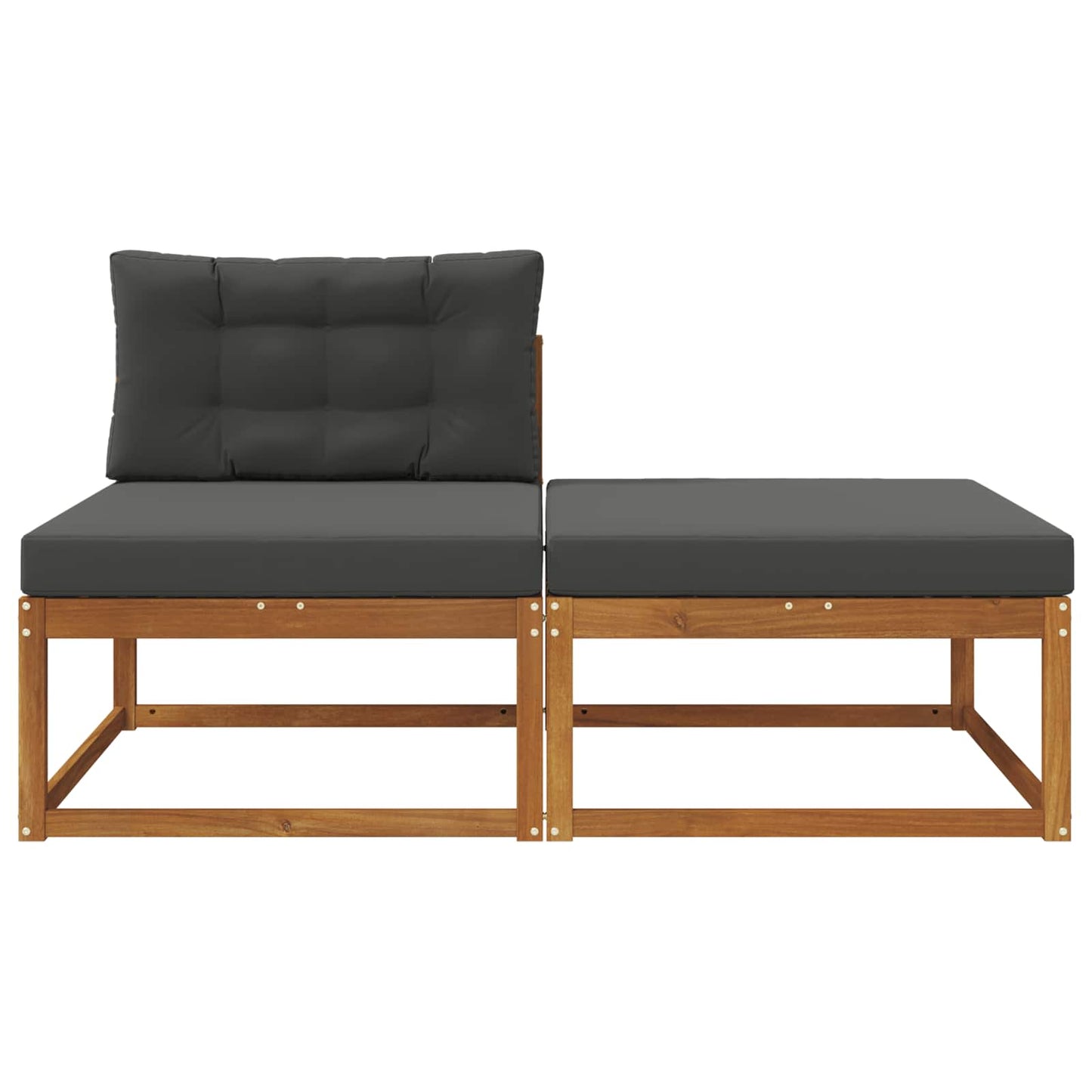 Sectional Sofa Einheiten mit Kissen 2 Stück Natur
