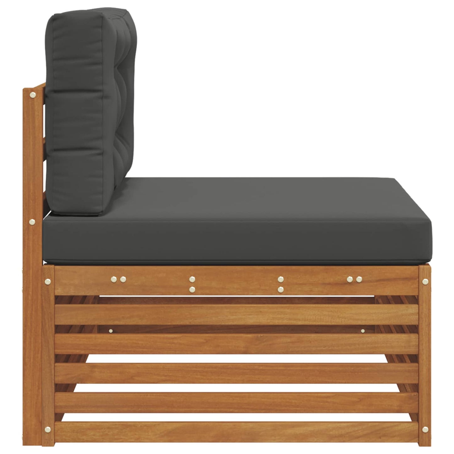 Outdoor Endsofa Natur 115 x 83 x 73 cm Massivholz Akazie