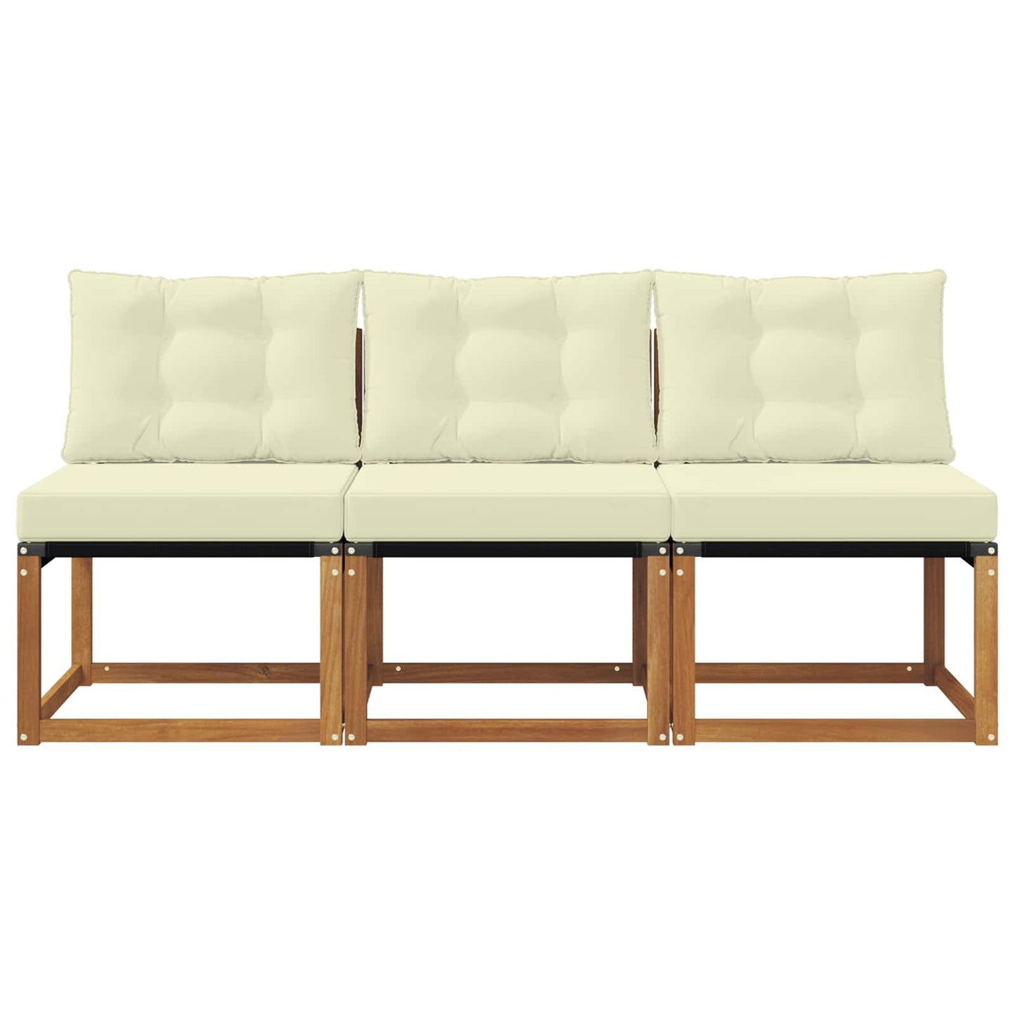3 Stück Outdoor Mittelsofa