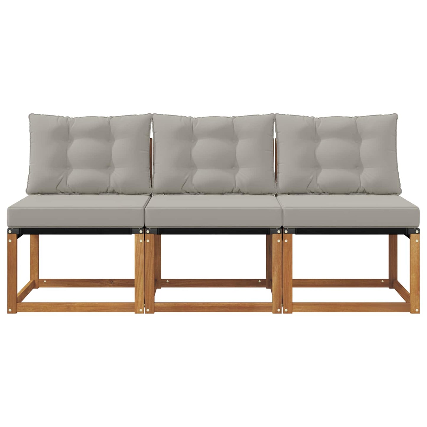 3 Stück Outdoor Mittelsofa
