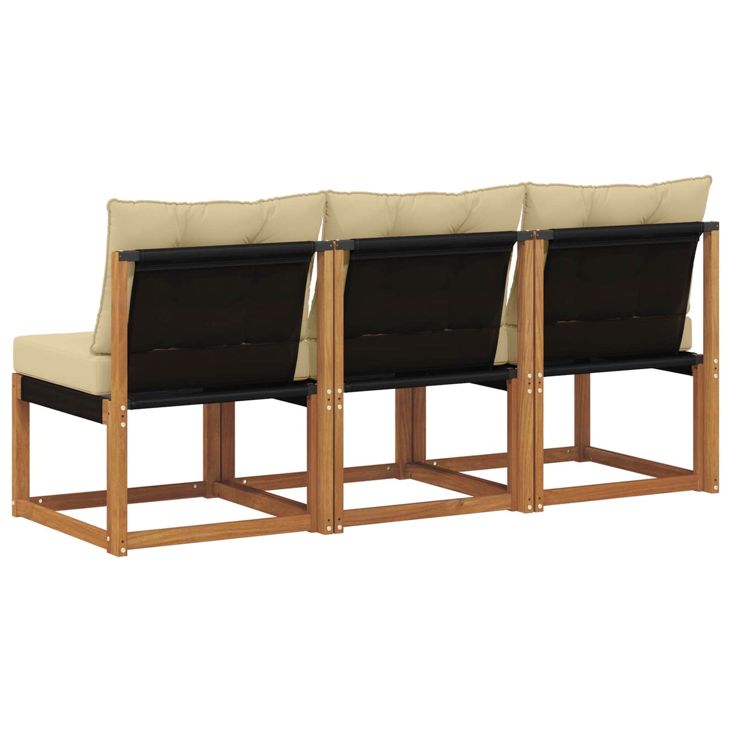 3 Stück Outdoor Mittelsofa