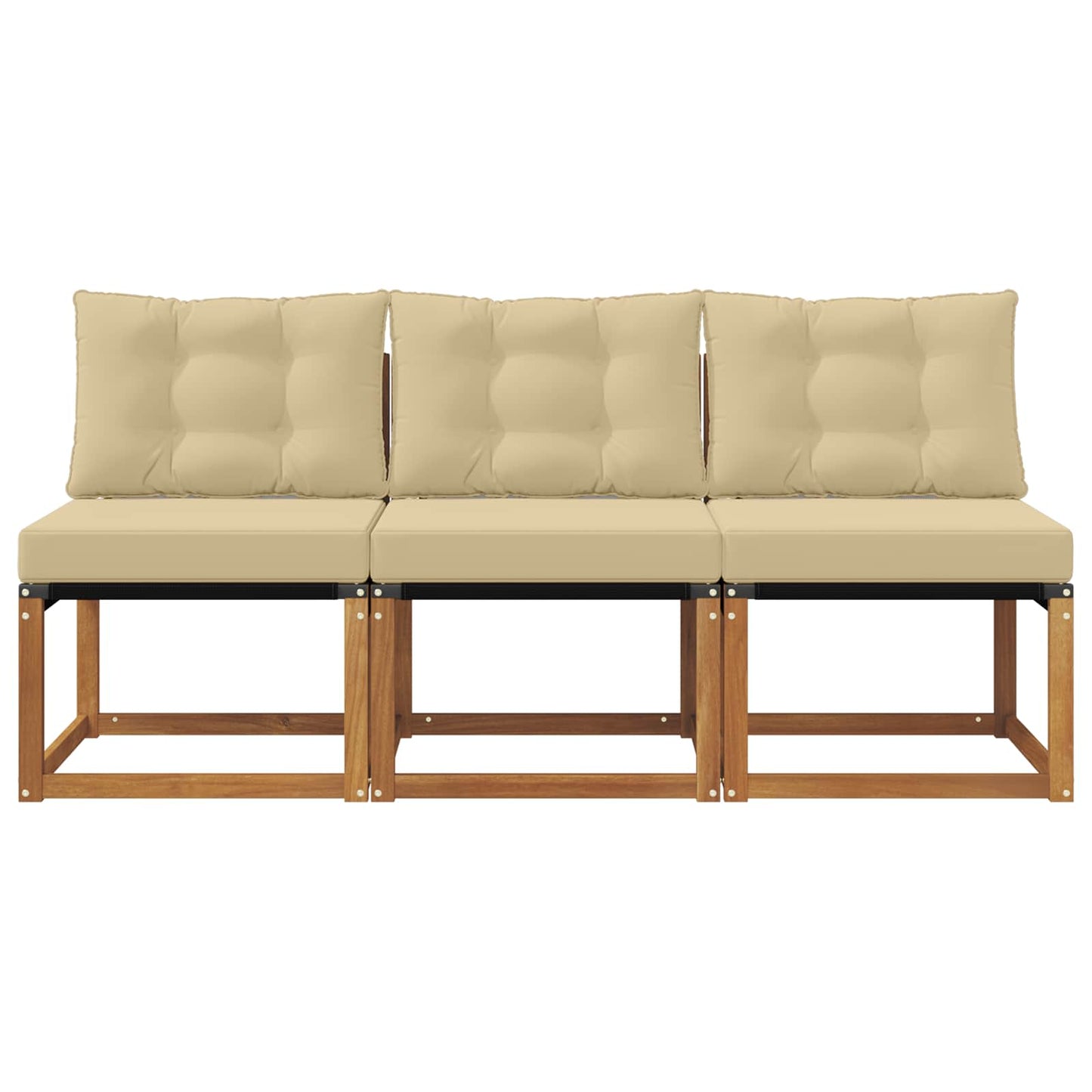 3 Stück Outdoor Mittelsofa