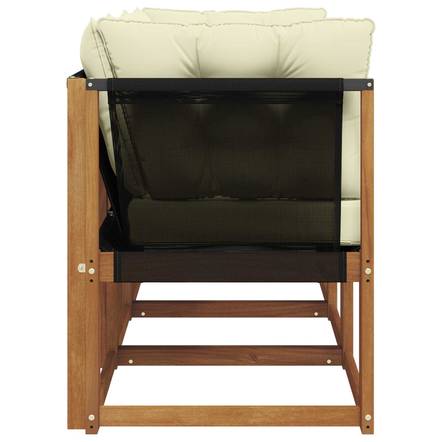 Outdoor Mittel- und Ecksofa mit Kissen 3 Stück Natur