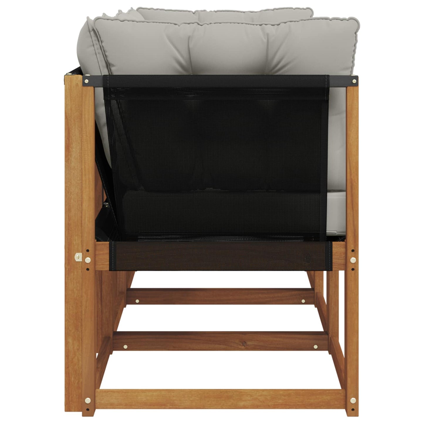 Outdoor Mittel- und Ecksofa mit Kissen 3 Stück Natur
