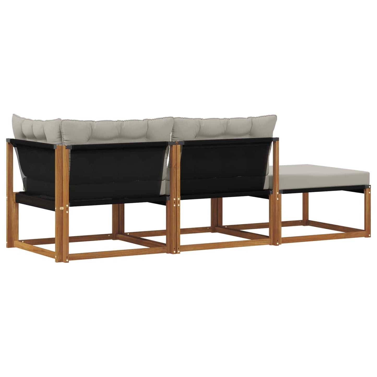 Sectional Sofa Einheiten 3 Stück Natürlich und Hellgrau