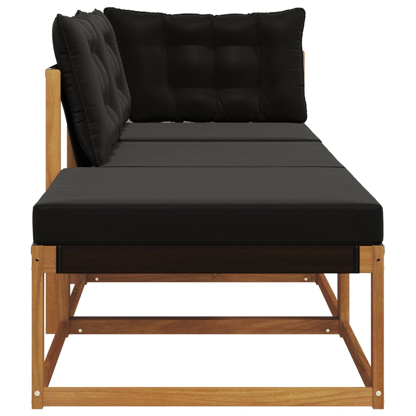 Ecksofa-Einheiten für draußen mit Kissen 3 Stück Natur
