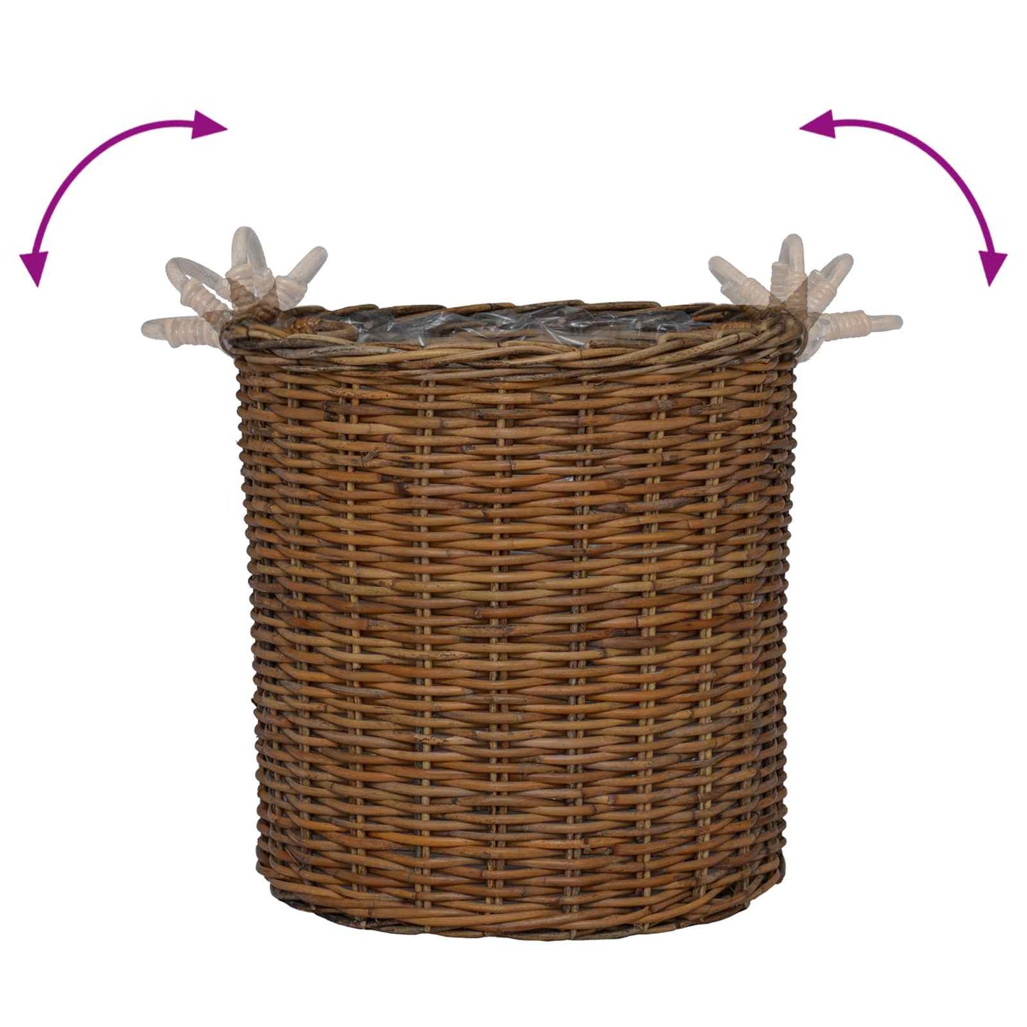 Blumentopf Körbchen mit Speicher 2 pcs Braun Lacak Rattan