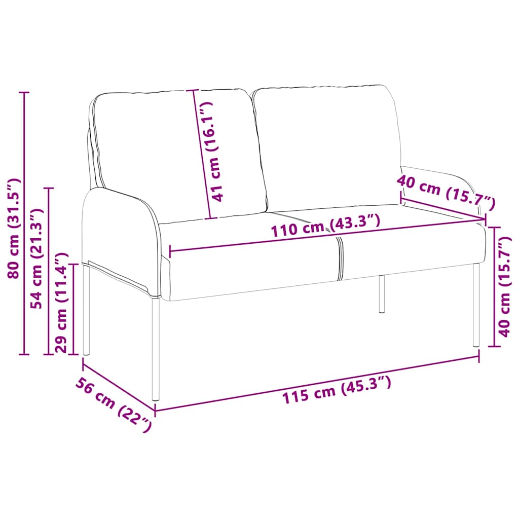 Sofas mit Kissen 110cm Weinrot Sperrholz